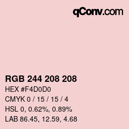 Color code: RGB 244 208 208 | qconv.com