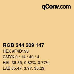 Color code: RGB 244 209 147 | qconv.com