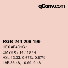 Color code: RGB 244 209 199 | qconv.com