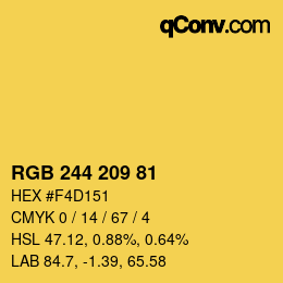 Color code: RGB 244 209 81 | qconv.com