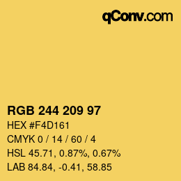 Color code: RGB 244 209 97 | qconv.com