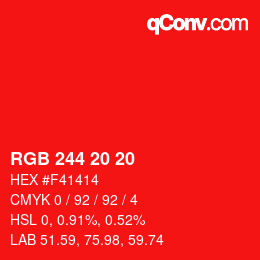 Color code: RGB 244 20 20 | qconv.com