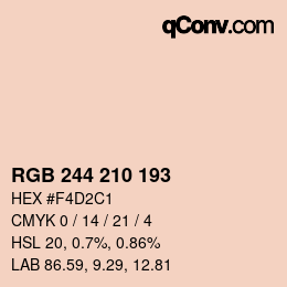 Color code: RGB 244 210 193 | qconv.com