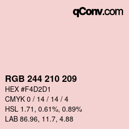 Color code: RGB 244 210 209 | qconv.com