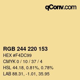 Color code: RGB 244 220 153 | qconv.com