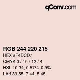 Color code: RGB 244 220 215 | qconv.com