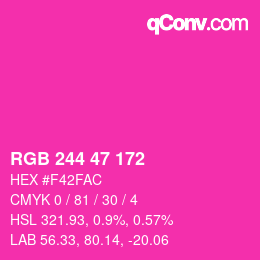 Color code: RGB 244 47 172 | qconv.com