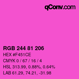 Color code: RGB 244 81 206 | qconv.com