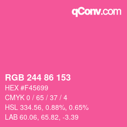 Color code: RGB 244 86 153 | qconv.com