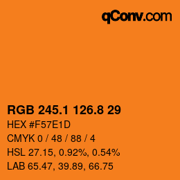 Color code: RGB 245.1 126.8 29 | qconv.com