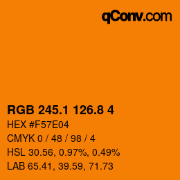 Color code: RGB 245.1 126.8 4 | qconv.com