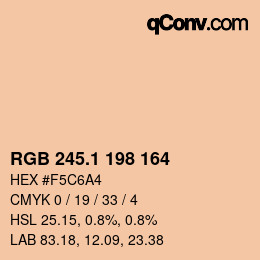 Color code: RGB 245.1 198 164 | qconv.com