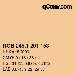 Color code: RGB 245.1 201 153 | qconv.com