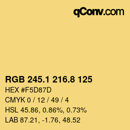 Color code: RGB 245.1 216.8 125 | qconv.com