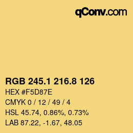 Color code: RGB 245.1 216.8 126 | qconv.com