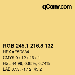 Color code: RGB 245.1 216.8 132 | qconv.com