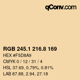 Color code: RGB 245.1 216.8 169 | qconv.com