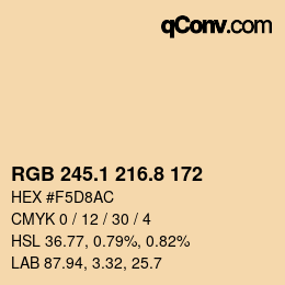Código de color: RGB 245.1 216.8 172 | qconv.com