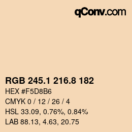 Farbcode: RGB 245.1 216.8 182 | qconv.com