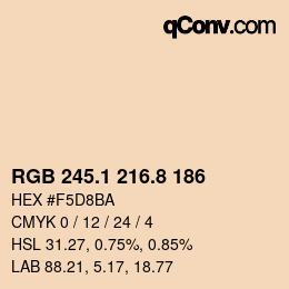 Farbcode: RGB 245.1 216.8 186 | qconv.com
