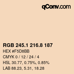 Color code: RGB 245.1 216.8 187 | qconv.com