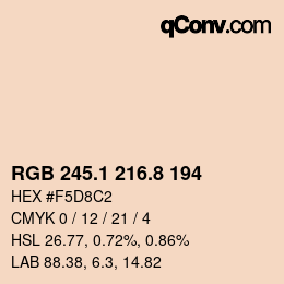 Farbcode: RGB 245.1 216.8 194 | qconv.com