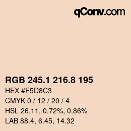 Color code: RGB 245.1 216.8 195 | qconv.com