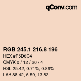 Color code: RGB 245.1 216.8 196 | qconv.com