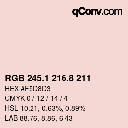 Color code: RGB 245.1 216.8 211 | qconv.com