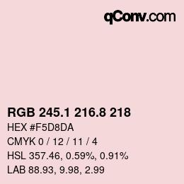 Color code: RGB 245.1 216.8 218 | qconv.com