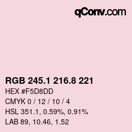Farbcode: RGB 245.1 216.8 221 | qconv.com