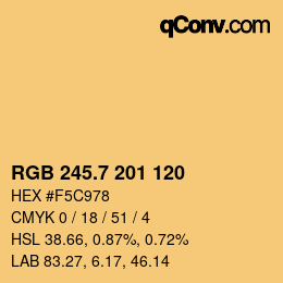 カラーコード: RGB 245.7 201 120 | qconv.com