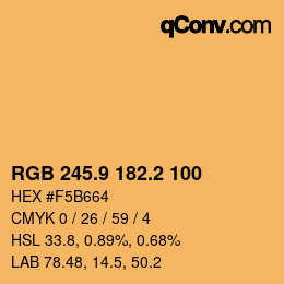 Color code: RGB 245.9 182.2 100 | qconv.com