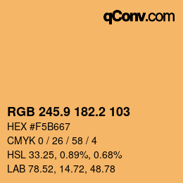 Color code: RGB 245.9 182.2 103 | qconv.com