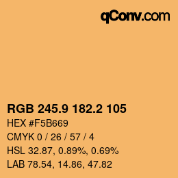 Color code: RGB 245.9 182.2 105 | qconv.com