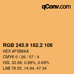 Color code: RGB 245.9 182.2 106 | qconv.com