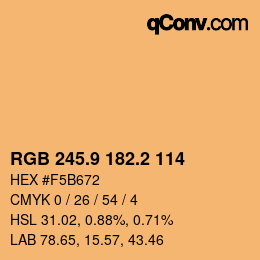Color code: RGB 245.9 182.2 114 | qconv.com