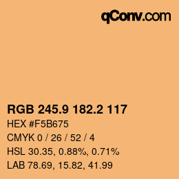 Color code: RGB 245.9 182.2 117 | qconv.com