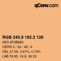 Color code: RGB 245.9 182.2 128 | qconv.com