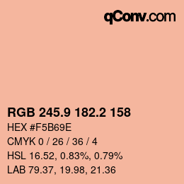 Color code: RGB 245.9 182.2 158 | qconv.com