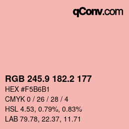 Color code: RGB 245.9 182.2 177 | qconv.com