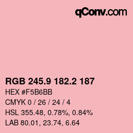Color code: RGB 245.9 182.2 187 | qconv.com
