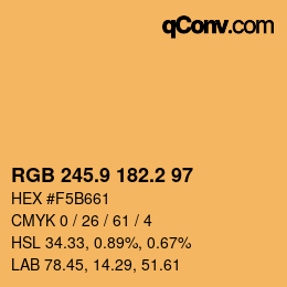 Color code: RGB 245.9 182.2 97 | qconv.com