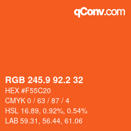 Color code: RGB 245.9 92.2 32 | qconv.com