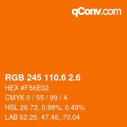 カラーコード: RGB 245 110.6 2.6 | qconv.com