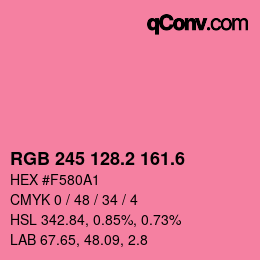 カラーコード: RGB 245 128.2 161.6 | qconv.com
