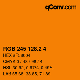 カラーコード: RGB 245 128.2 4 | qconv.com