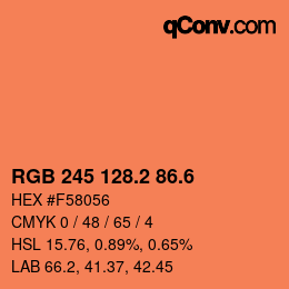 カラーコード: RGB 245 128.2 86.6 | qconv.com