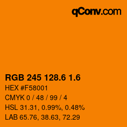 カラーコード: RGB 245 128.6 1.6 | qconv.com