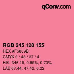 颜色代码: RGB 245 128 155 | qconv.com